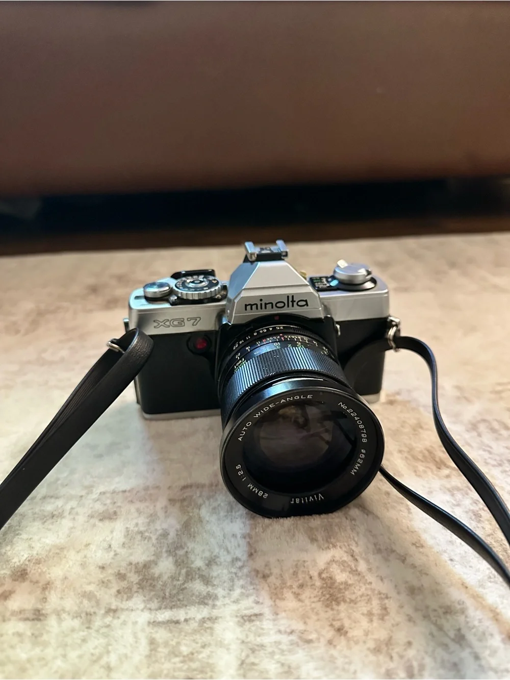 Minolta XG7 w/ 28mm f/ 2.5 Auto Wide Angle Lens 35mm Film Camera